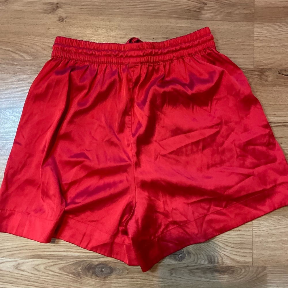The Drop Red Women's Silky pj Shorts